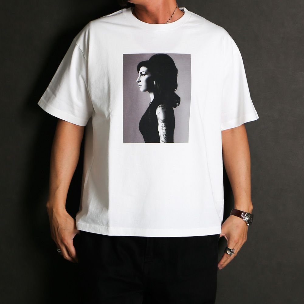 Amy Winehouse "Profile" Photo S/S Tee - WHT / MND-AMW001