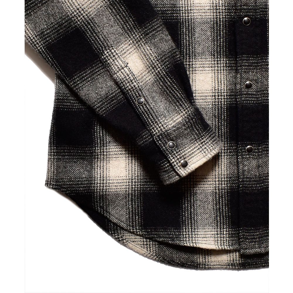 Ombre Check Flannel RF Western SH / 2310-5001