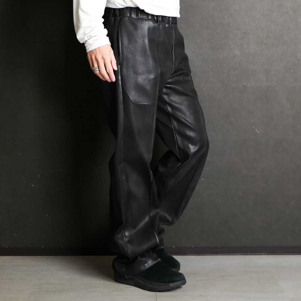 "LEATHER COATING JERSEY" EASY TROUSERS / トラウザー / TA24SS-PT091