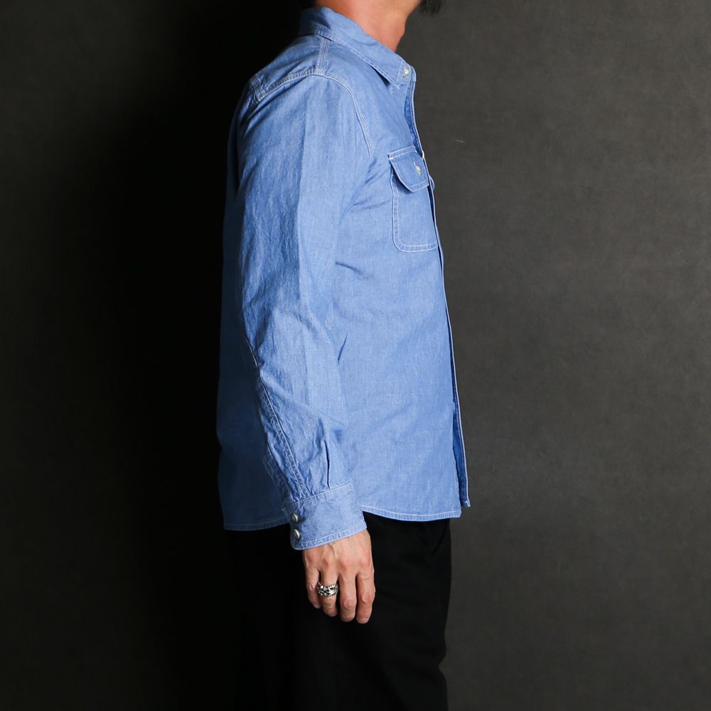 CHAMBRAY SHIRT - INDIGO / レギュラーカラー ワークシャツ / 24'RS-0207
