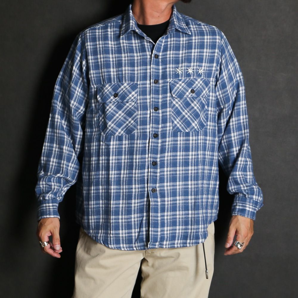 Flannel Shirt - Blue / フランネルシャツ / GD0468