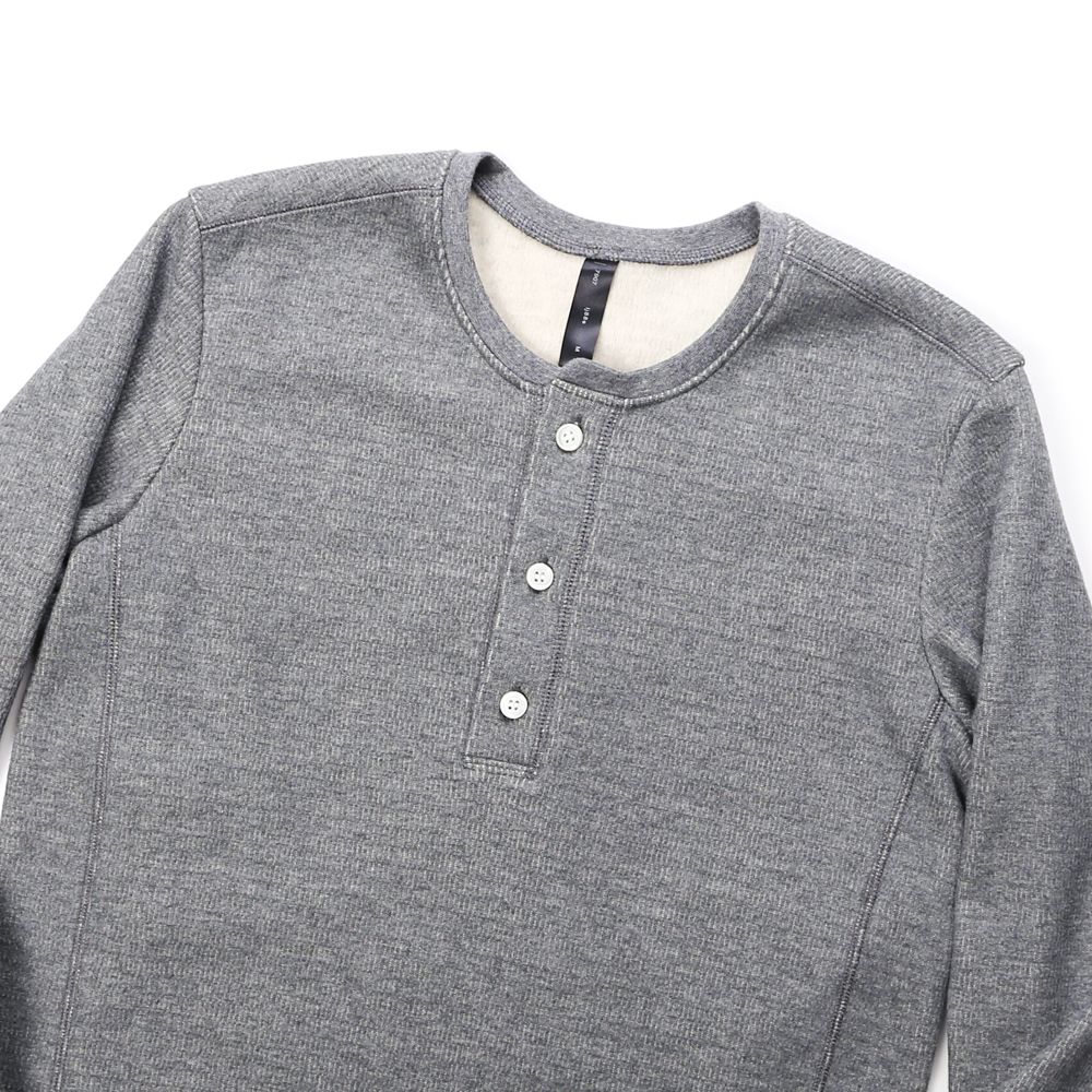 henley long-T(back boa) / ボアフリース ヘンリーネックTシャツ / 7907 lj88s