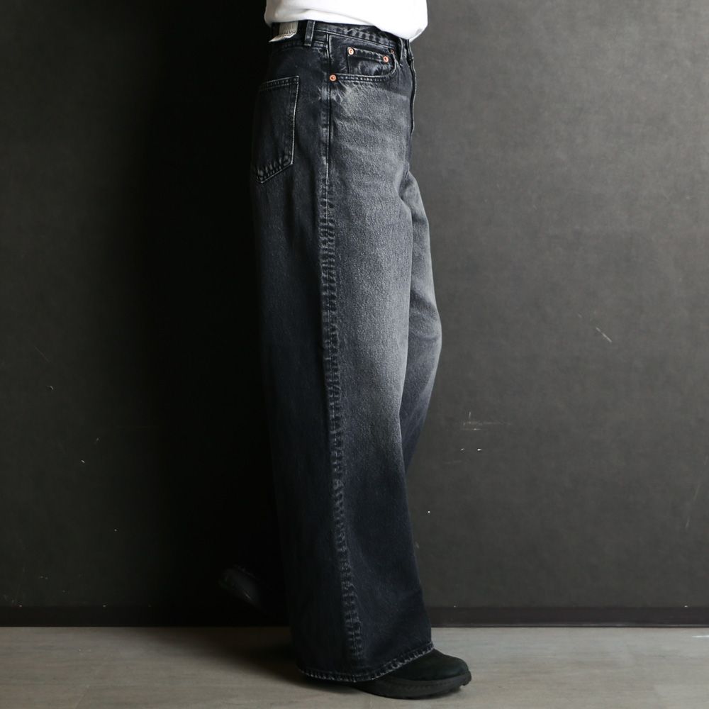×HAGUN / WIDE PIPE DENIM PANTS - BLACK / バギーシルエット デニムパンツ / VTM-25-P-103