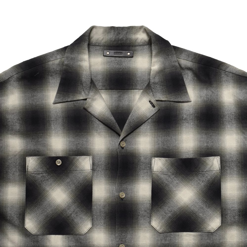 C.Flannel Ombre Open Collar SH - BLT / 2509-5004