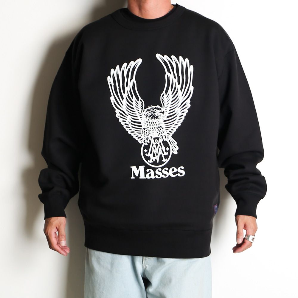 MASSES - 【ラスト1点-サイズL】 × M&M / SWEAT CREW EAGLE M