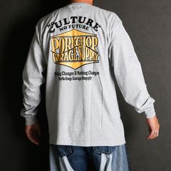 WAVE LOGO L/S TEE - GRAY / ロングスリーブTシャツ