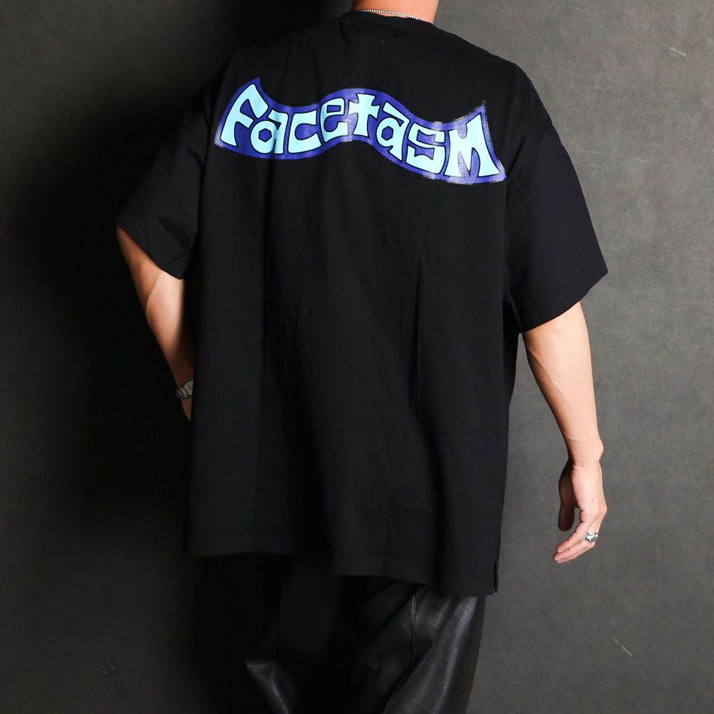 FACETASM - 90s GRAPHIC BIG TEE - BLACK / グラフィック Tシャツ