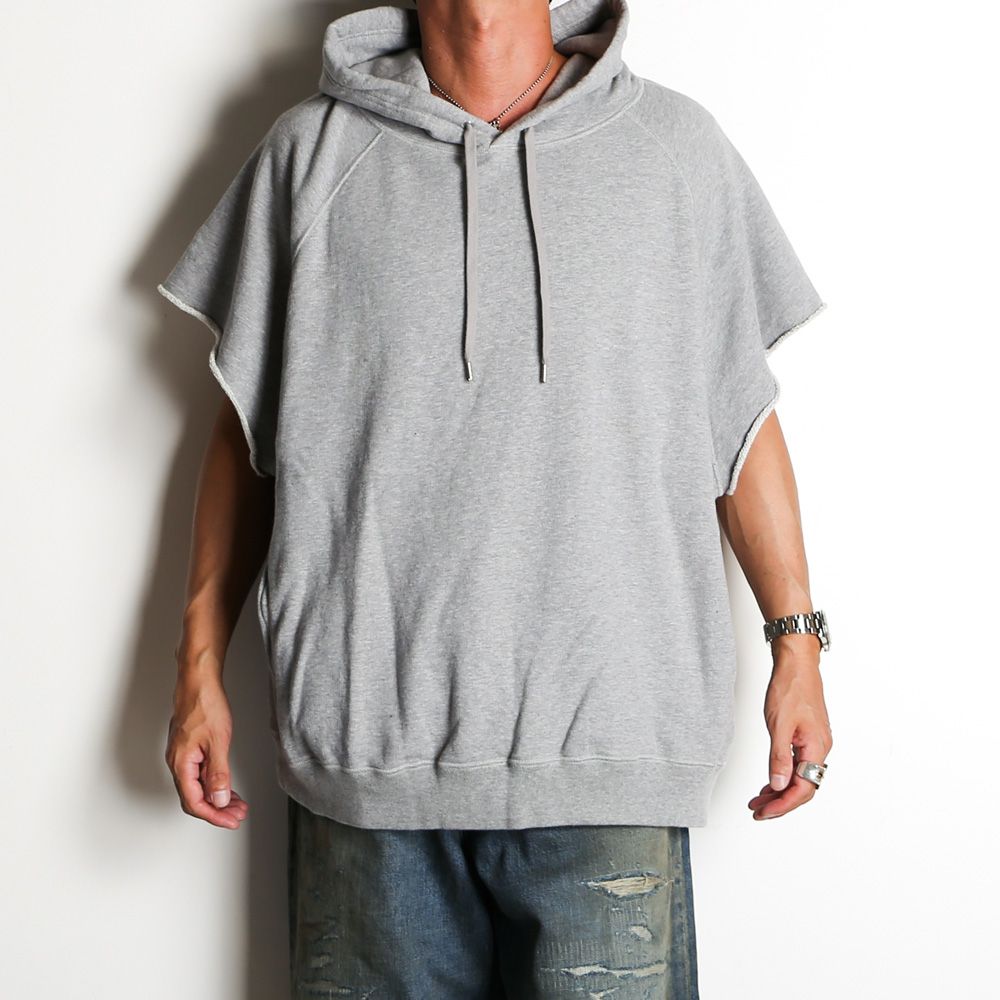Cutoff Sleeve Big Hoodie / 2308-6003