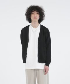 ECO SUEDE COMBI KNIT CD / エコスエード ニットカーディガン / 278208