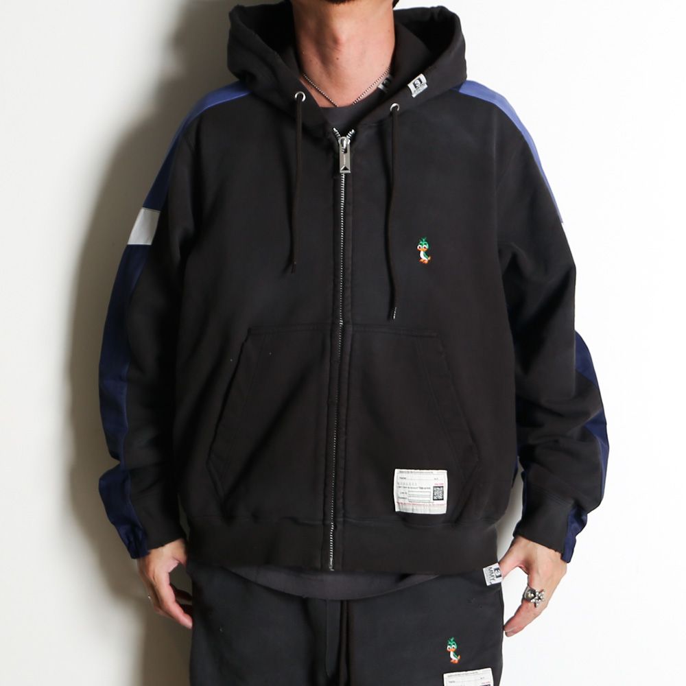 Track Jacket Combined Parka - BLACK / トラックジャケット コンバインド パーカー / A16PK571