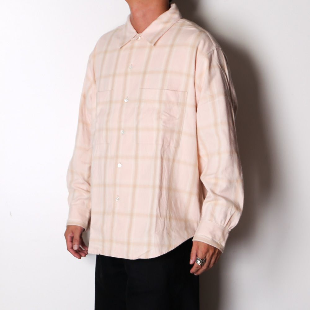 Ombre Check Flannel Shirt - Pink / オンブレチェックフランネルシャツ / SN-628B
