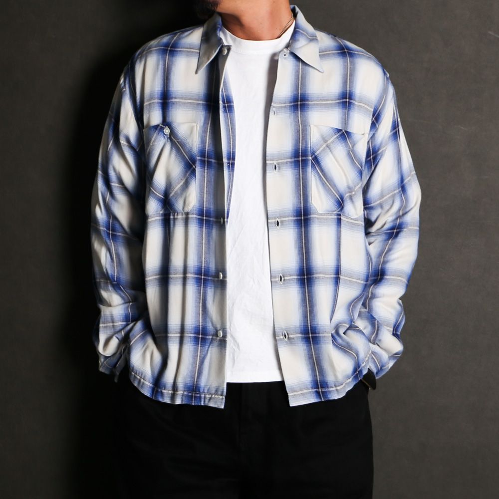 MINEDENIM/マインデニム/R.Ombre Open Collar SH(1 RPT)｜ B'2nd