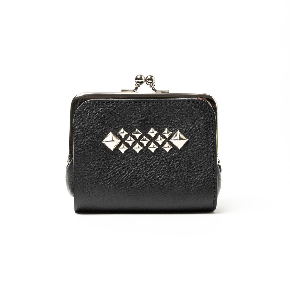 STUDS LEATHER INTERNAL FLEX FRAME TYPE MULTI WALLET / スタッズ ガマ口ウォレット / CL-26SS023LE
