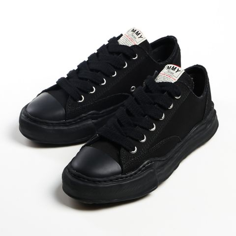 "PETERSON" original sole canvas lowcut sneaker - BLACK × BLACK / A01FW702