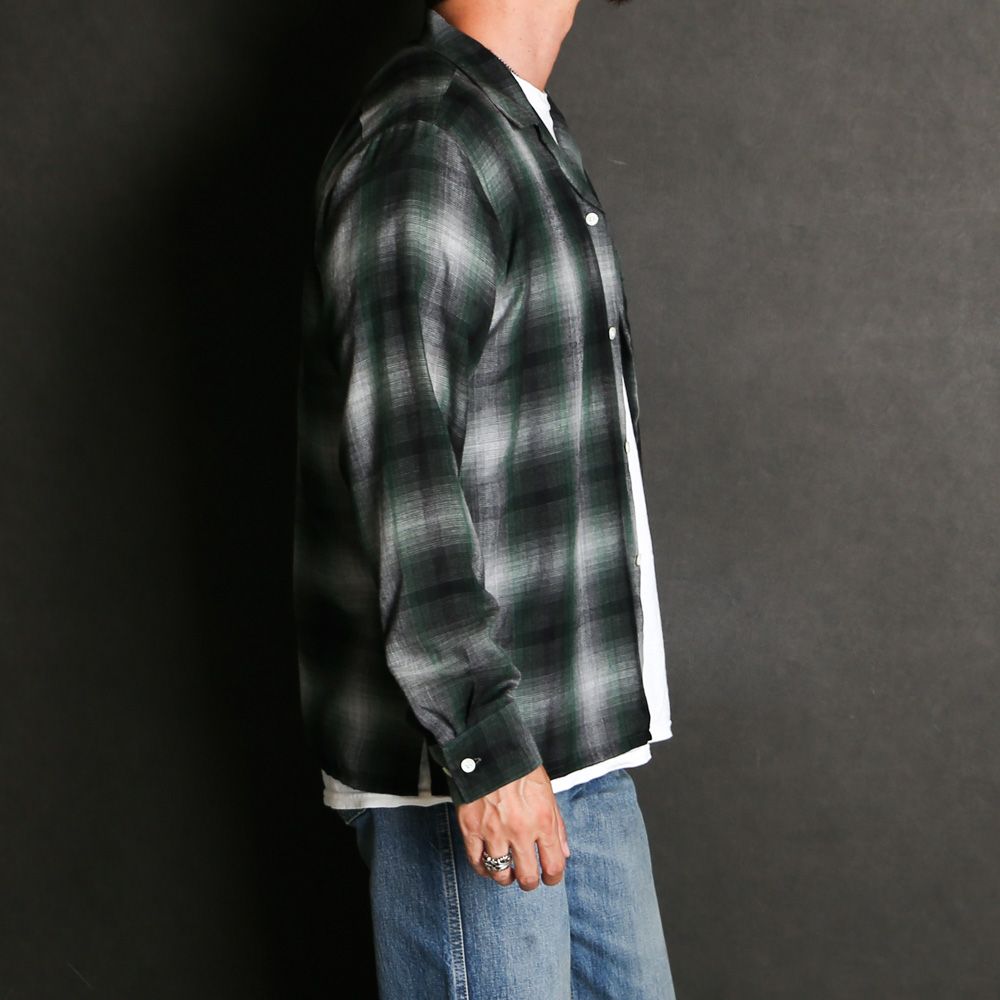 【ラスト1点-サイズ3】 T.Rayon Ombre Open Collar Shirt  - GPT / MDFBF09501