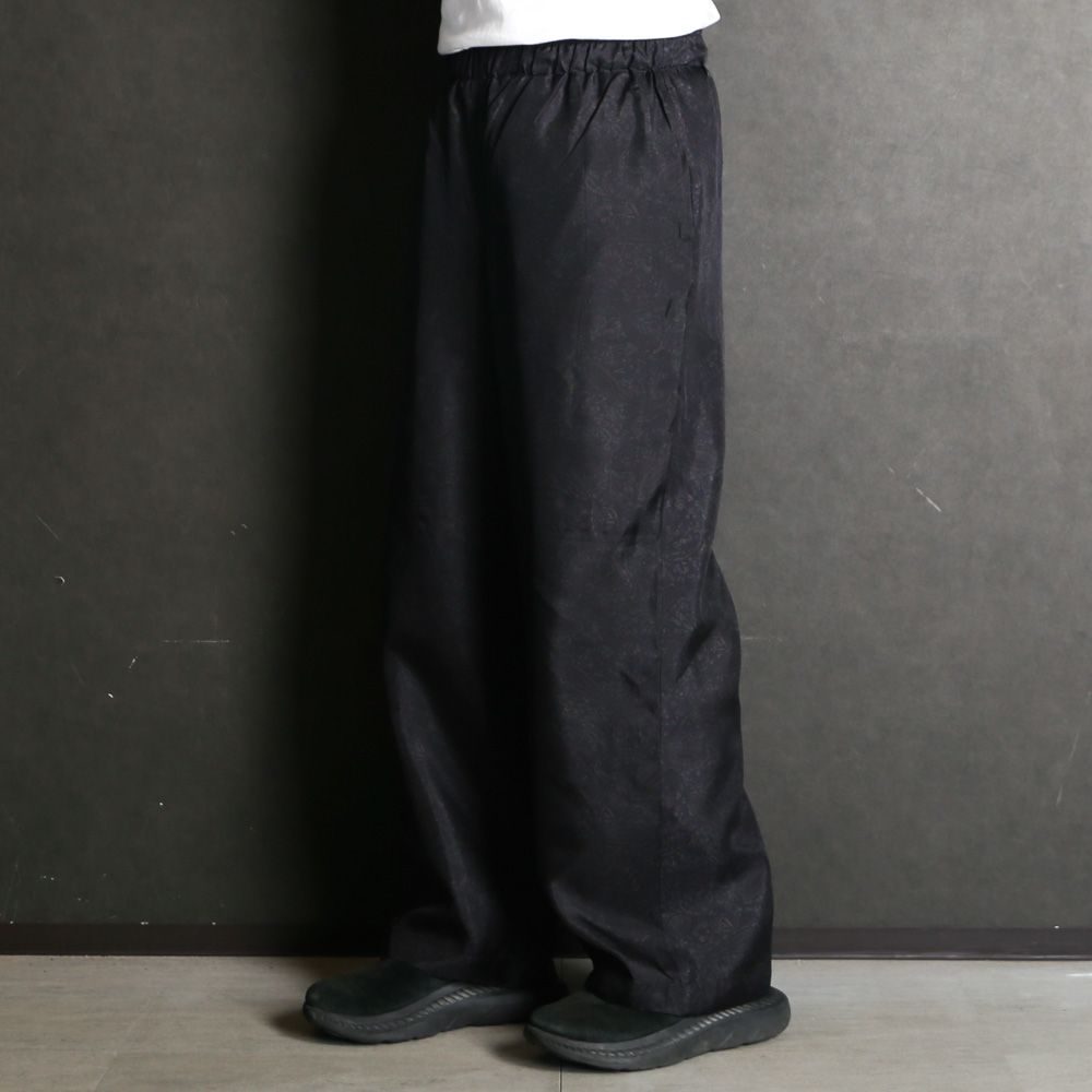 WIDE LEG EASY SILK PANTS - PAISLEY / 8匁シルク羽二重 - ワイドレッグ イージーシルクパンツ / M26A21PT01C