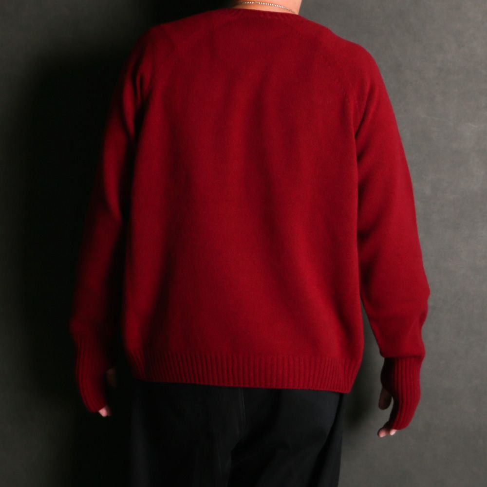 Seamless knit sweater - Wool & cashmere & silk / シームレス クルーネックセーター - ウール & カシミヤ & シルク / SN-592B