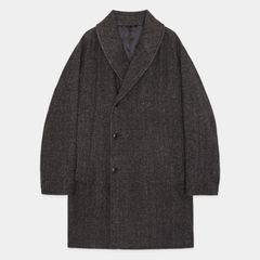 Shawl Collar Coat - Herringbone / ヘビーシルクフランネル - ショールカラーコート / M26C19CO01C