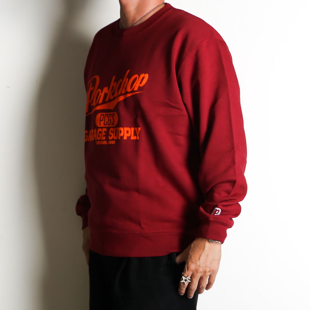 SCRIPT COLLEGE SWEAT - MAROON / スウェット