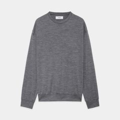CREW NECK - TOP GRAY / ウォッシャブルウール天竺 - クルーネック / M25C21CS02C