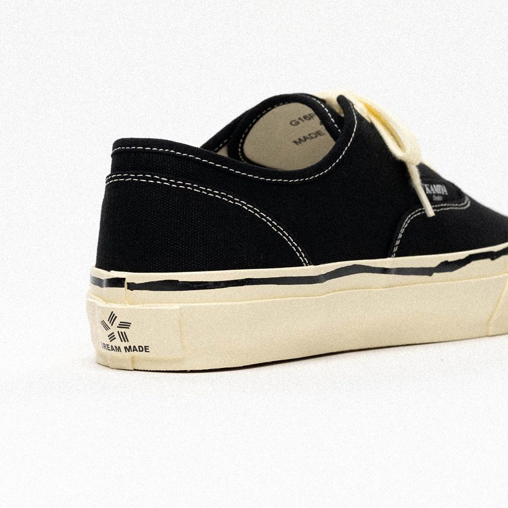 "Herc" Vulcanize Aged Sole Sneakers - Black / "ハーク"ヴァルカナイズ エイジドソール スニーカー / G16FW701