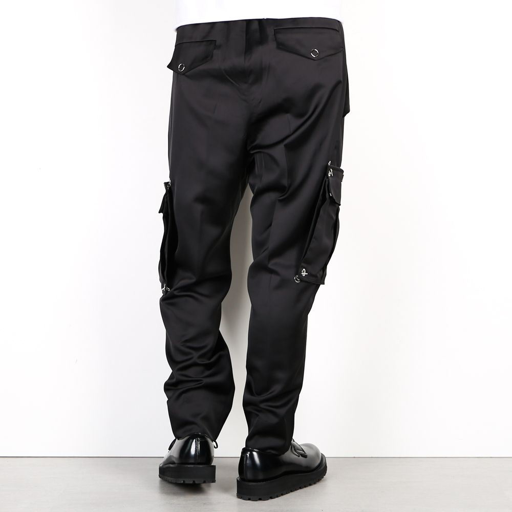 TAAKK SATIN CARGO TROUSERS ターク カーゴパンツ-