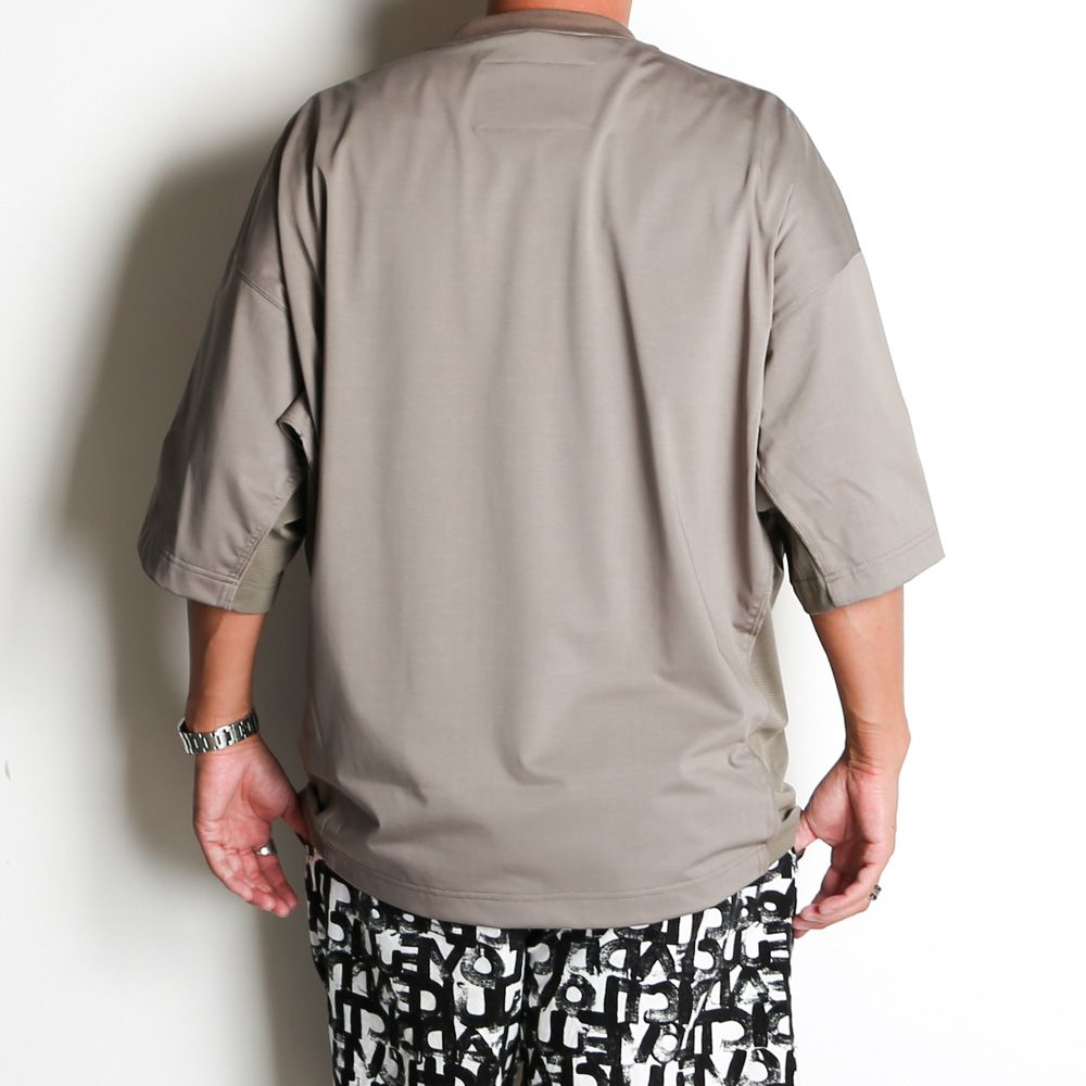 CREW NECK HALF SLEEVE T-SHIRT - BEIGE / 9241-CS53-033
