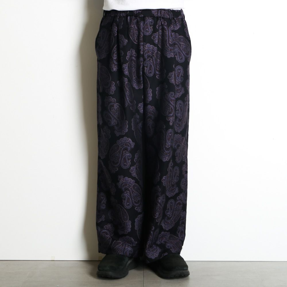 Wide easy pants - Sprinkled paisley jacquard / ワイドイージーパンツ - オリジナルペイズリージャガード / SN-615