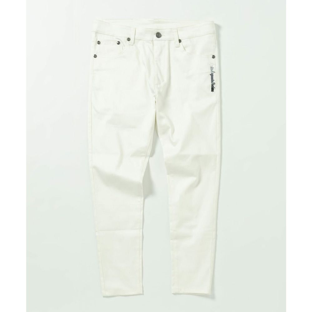 SKINNY PANTS - WHITE / グラデーションロゴ スキニーパンツ / USB-24052