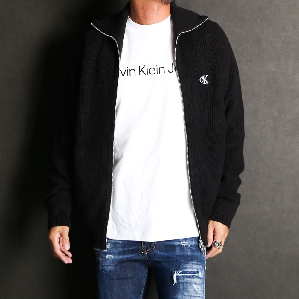 Calvin Klein Jeans - A-RIB ZIPUP CARDIGAN / リブジップアップ