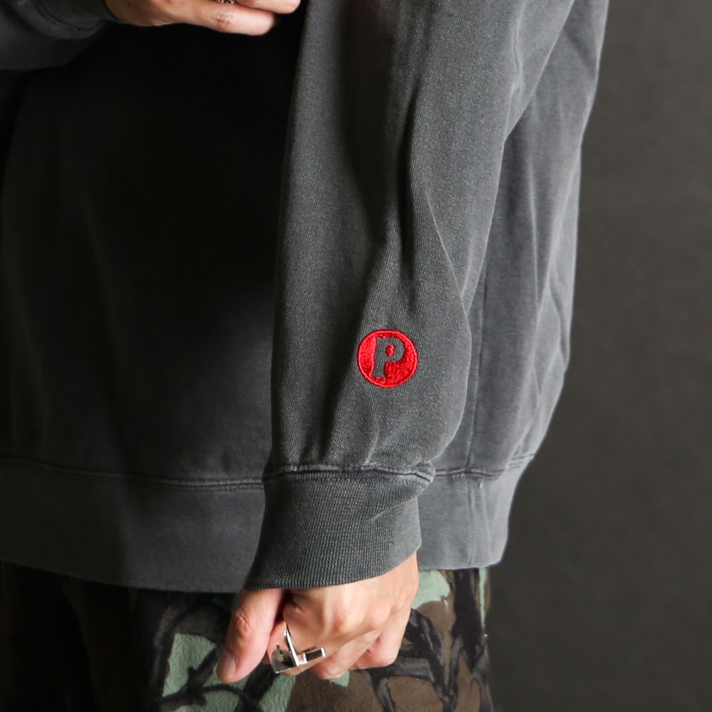 RUNNING LOGO SWEAT - ASH BLACK / スウェット