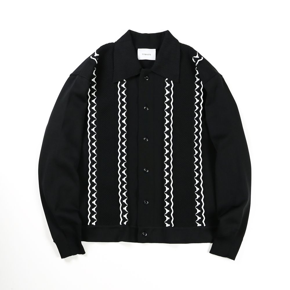 Iroquois - 12GG TUCK KNIT BL / ニットブルゾン / 278100