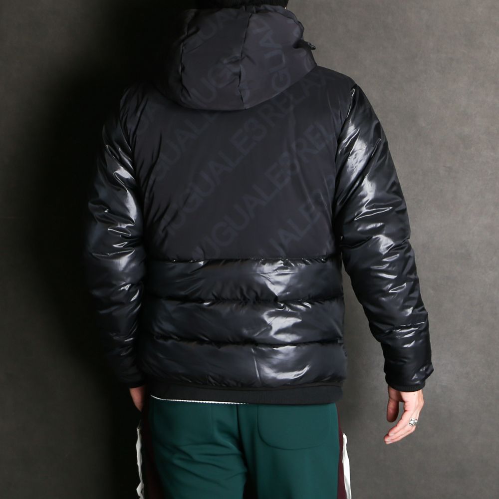 DIAGONAL LOGO HOODIE / 総柄ロゴパデッドパーカー / USO-22072