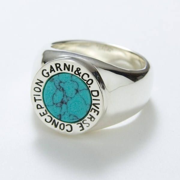 GARNI  Round Stone Ring BLUE