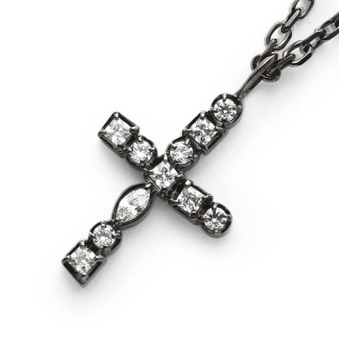 Mix Stone Cross Pendant / ミックス ストーン クロス ペンダント GN19009