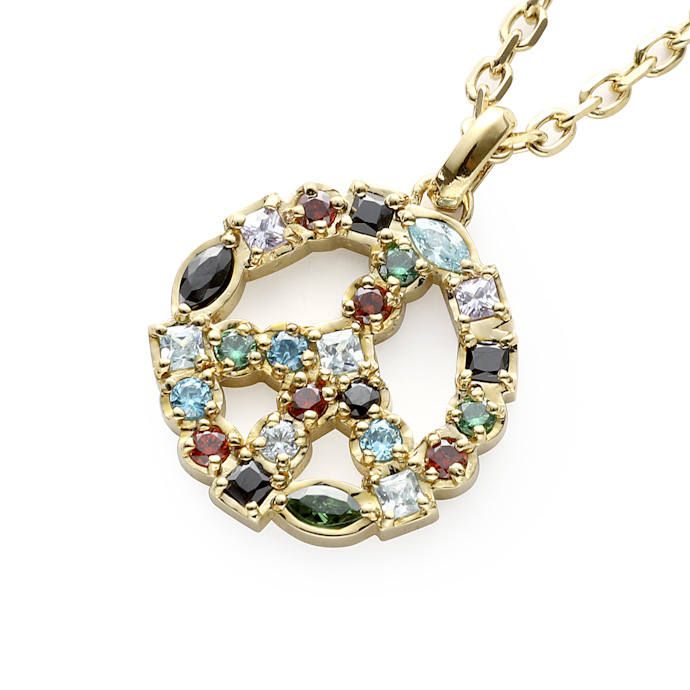 Mix Stone Peace Pendant / ミックス ストーン ピース ペンダント GN19012