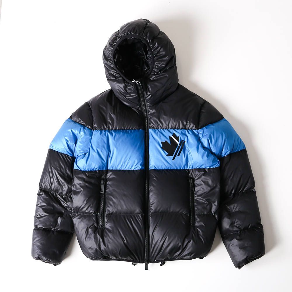 DSQUARED2 - Nylon Hooded Puffer Bomber With Logo Prints / パフィー