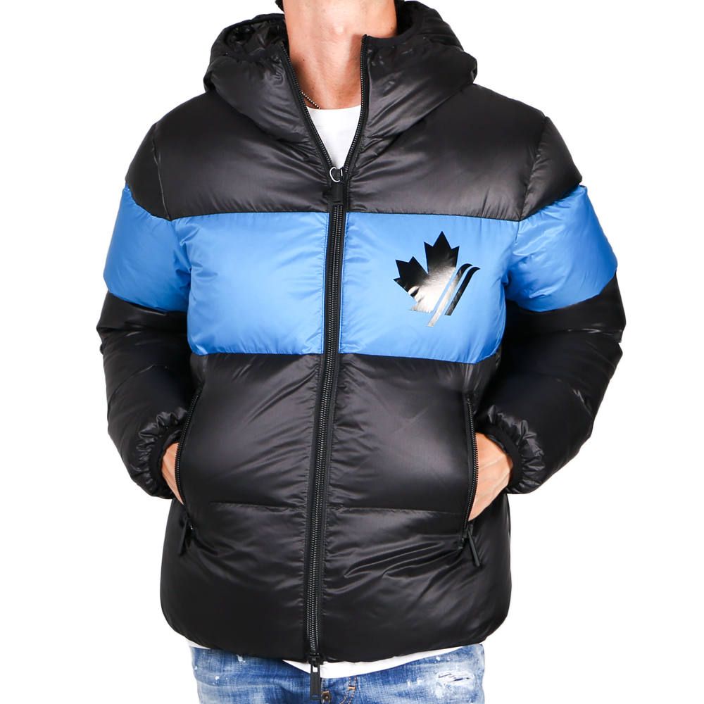 DSQUARED2 - Nylon Hooded Puffer Bomber With Logo Prints / パフィー