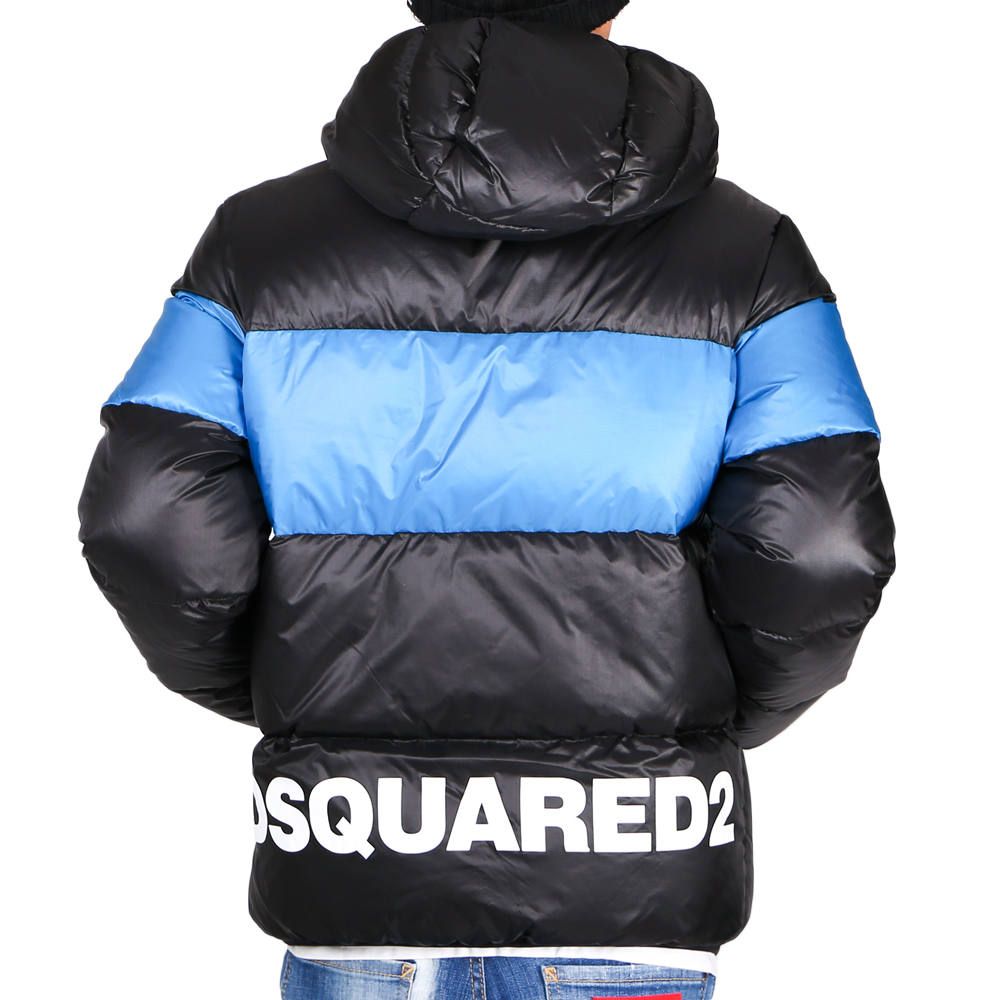 DSQUARED2 - Nylon Hooded Puffer Bomber With Logo Prints / パフィー