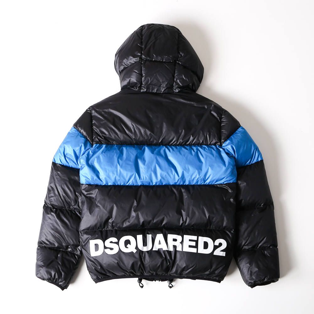 DSQUARED2 - Nylon Hooded Puffer Bomber With Logo Prints / パフィー 