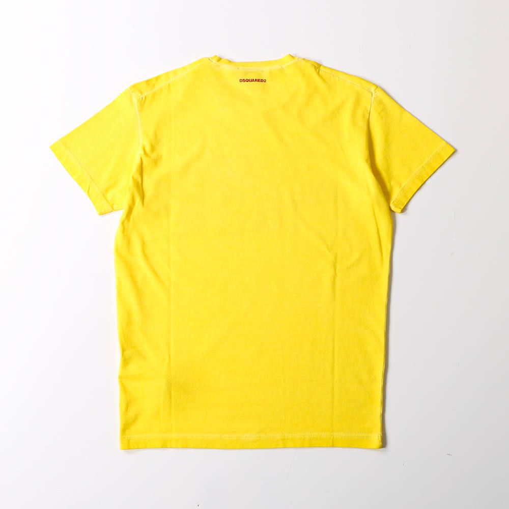 【極美品】DSQUARED2 M メンズ　tシャツ　ネオンイエロー