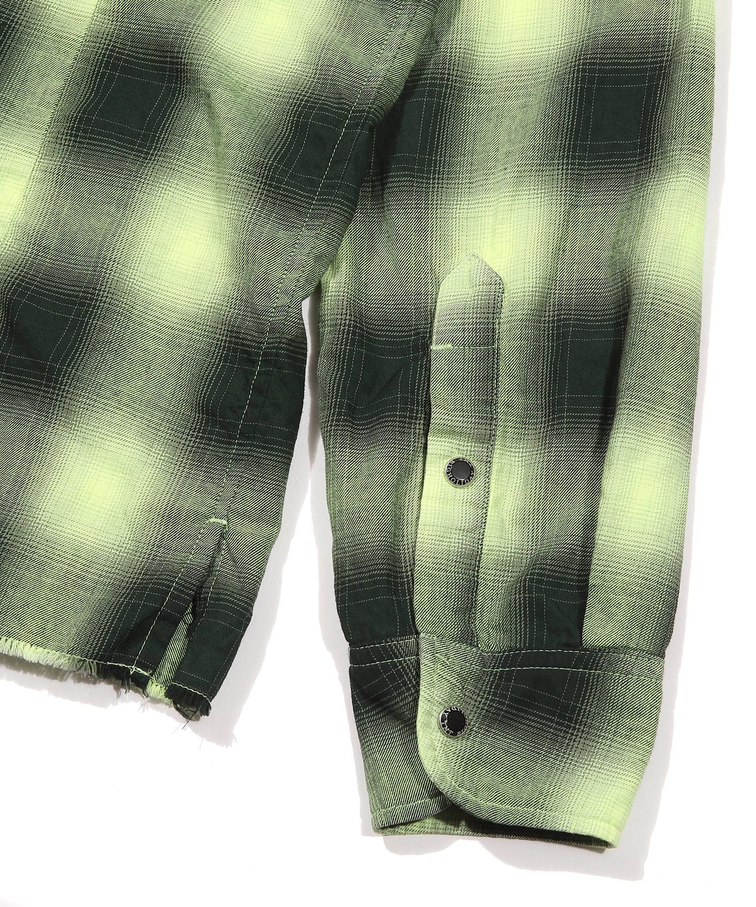 80'S NEON COLOR OMBRE CHECK SHIRTS / ネオンカラー オンブレチェックシャツ TSH-S2004