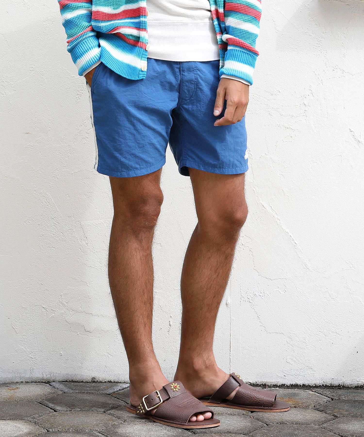 ONIBEGIE DYED NYLON SIDE-LINE BOARD SHORTS / サイドライン ボードショーツ TSP-S2004