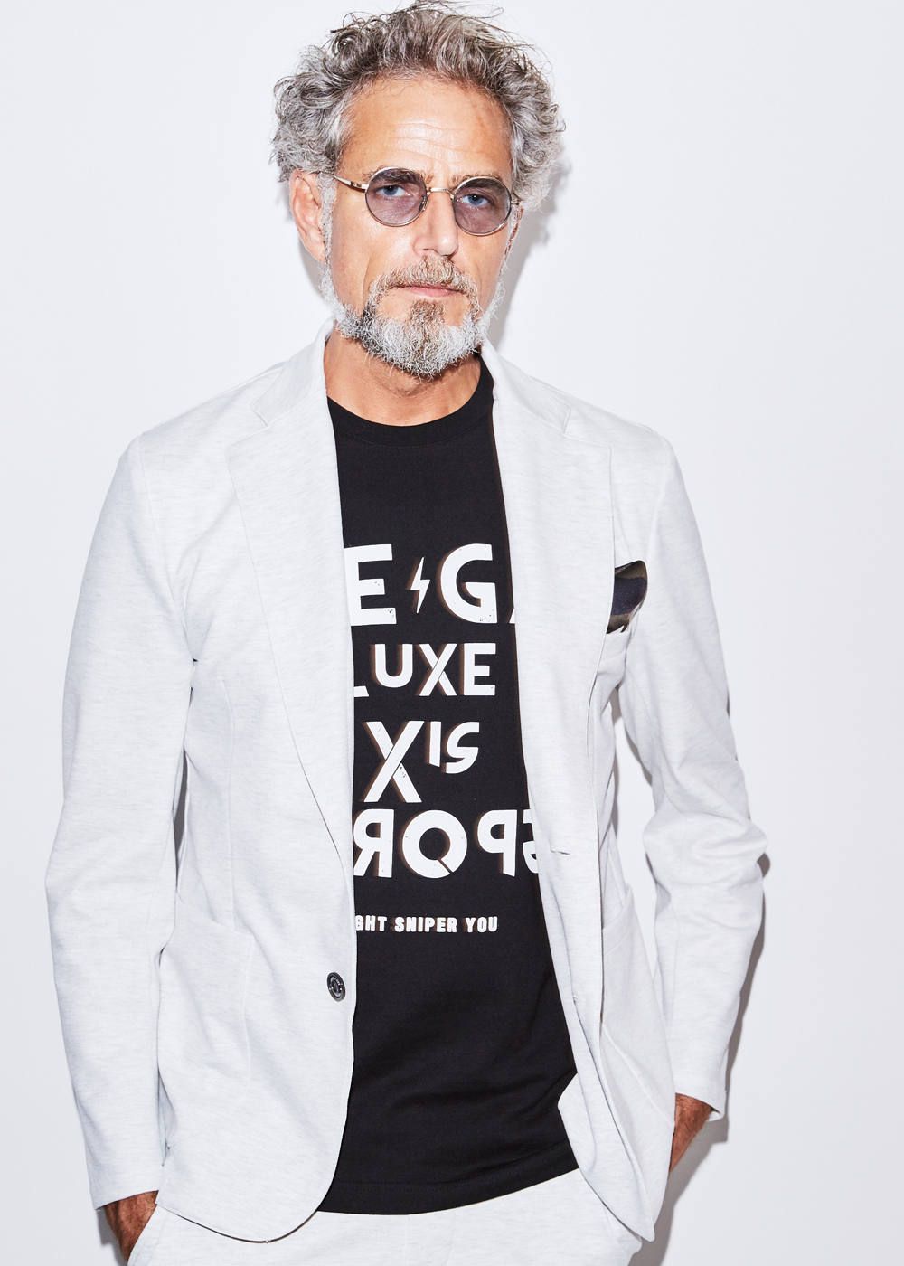 VINTAGE VEGAHLUXE ROCK S/S TEE C / プリント クルーネックTシャツ VXT003-CT101