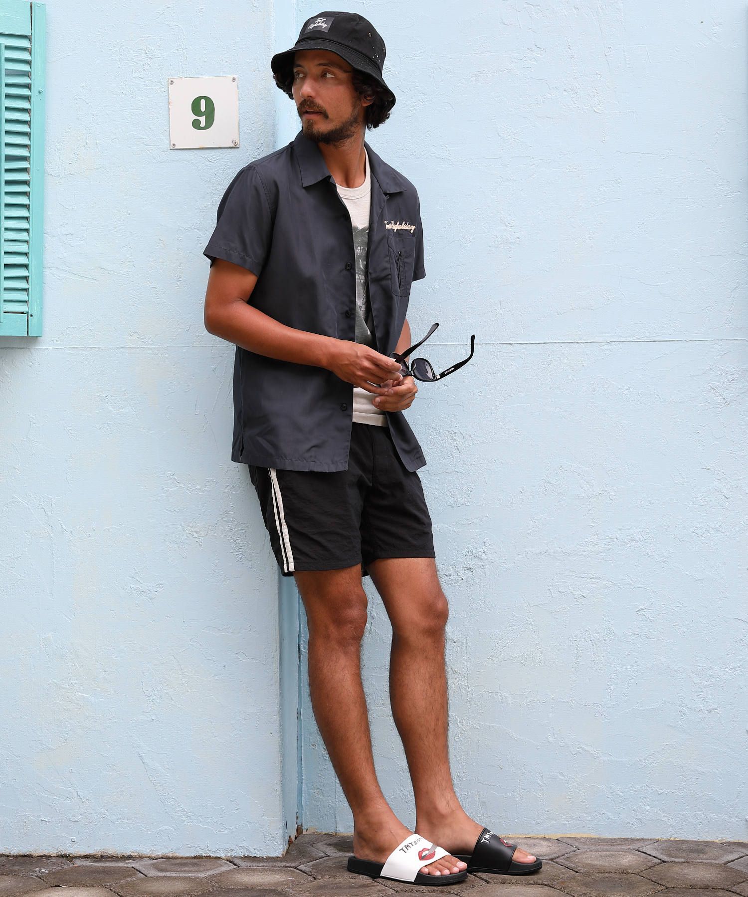 ONIBEGIE DYED NYLON SIDE-LINE BOARD SHORTS / サイドライン ボードショーツ TSP-S2004