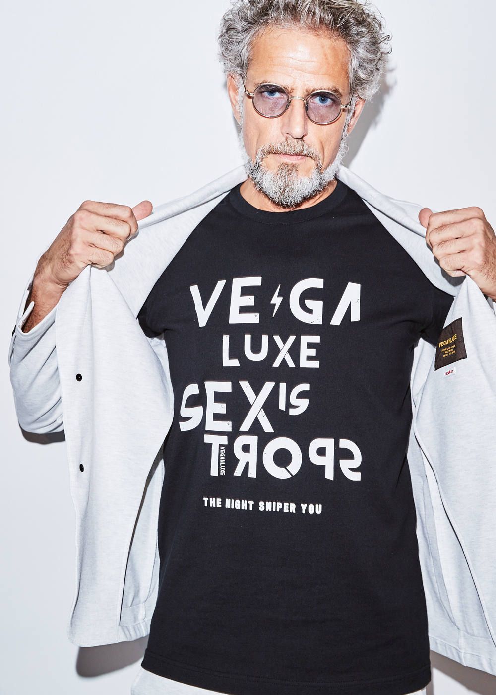 VINTAGE VEGAHLUXE ROCK S/S TEE C / プリント クルーネックTシャツ VXT003-CT101