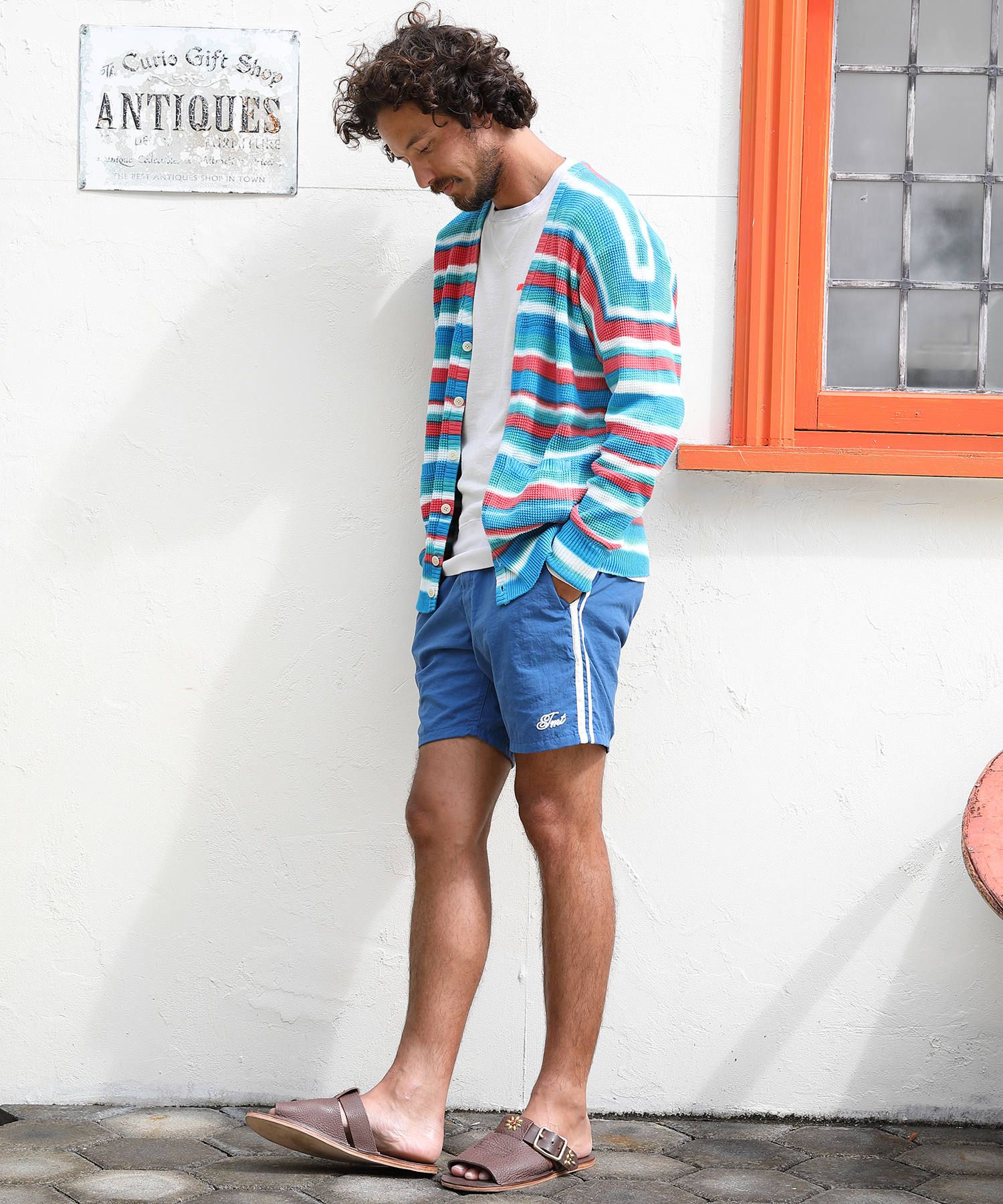 ONIBEGIE DYED NYLON SIDE-LINE BOARD SHORTS / サイドライン ボードショーツ TSP-S2004