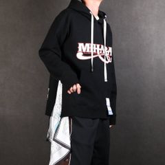 scarf hoodie / スカーフ ドッキング プルオーバーパーカー / A04HD641