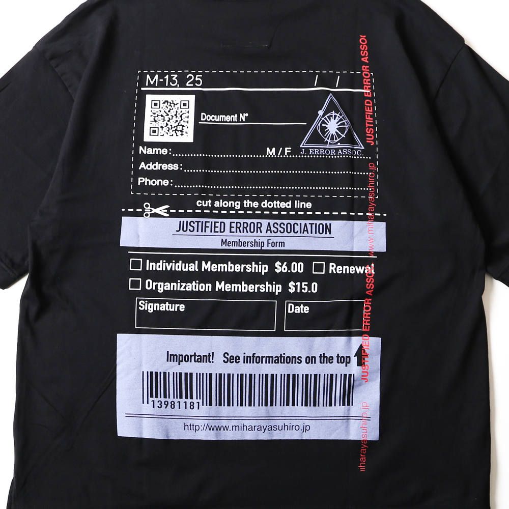 Justified error eye printed T-shirt / プリントTシャツ / A04TS703