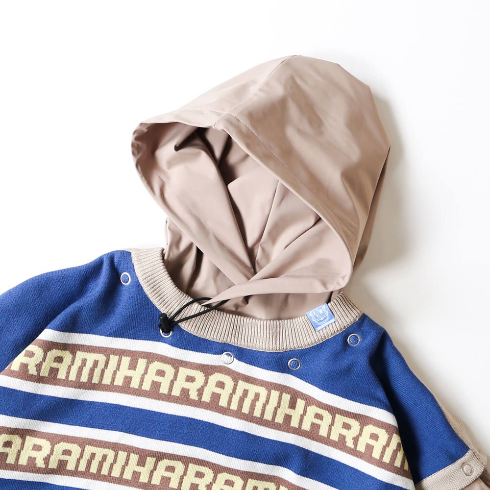 removable knit hoodie / リムーヴァブル ニット プルオーバーパーカー / A04HD511